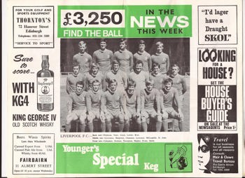 Liverpool team pic inside match programme